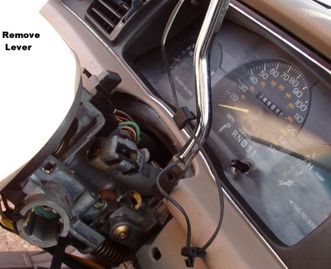 1994 Ford Crown Victoria - The lever can now be removed from the shifter tube.