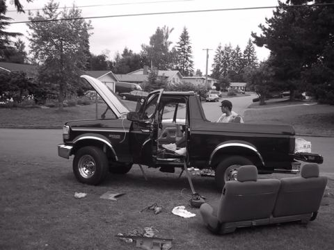 1995 Ford Bronco - Doing some interior work.