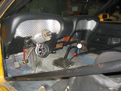 1970 Ford Mustang - drivers side view of new dash project