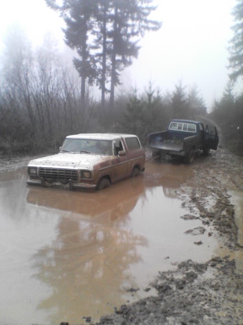 1978 Ford Bronco - Me trying to give a tug... only a few minutes later, the strap snapped