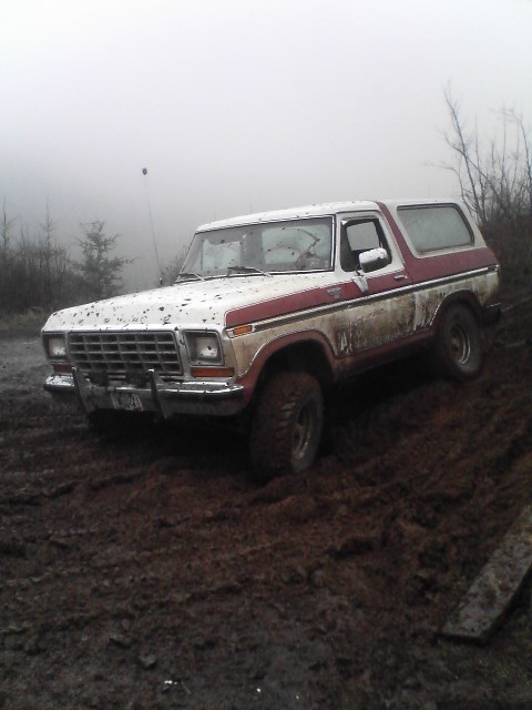 1978 Ford Bronco - This 1978 Ford Bronco is navigating a muddy terrain.