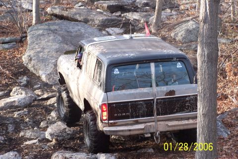 1979 Ford Bronco - This 1978 Ford Bronco navigates a challenging rocky trail.