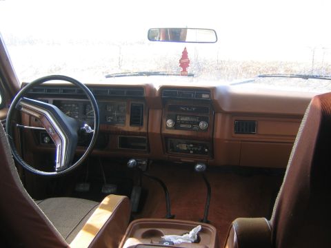 1978 Ford Bronco - Interior view of a 1978 Ford Bronco, highlighting the dashboard and controls.