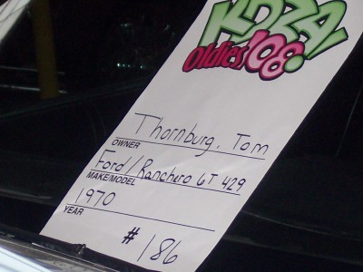 1972 Ford Ranchero - A document lists a 1970 Ford Ranchero GT 429, contradicting the registry's claim of a 1972 model.