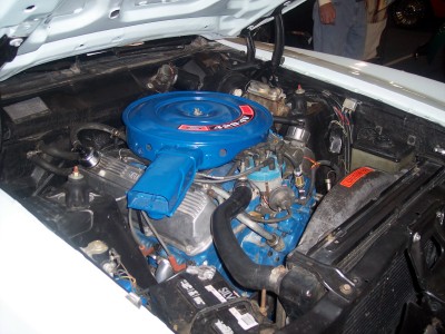 1972 Ford Ranchero - Engine bay detail showing the air cleaner and engine block.