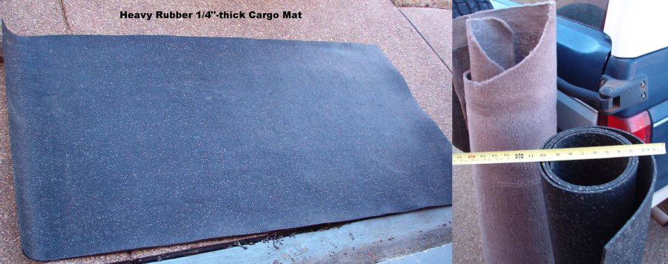 Rubber Cargo Mat

1/4" thick, 49x94".  Ships as 50x8x8" @ 37 lbs.