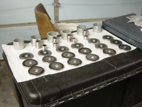 1991 Ford Bronco - If you assemble these bits right, you get a very sturdy 2" body lift -- some high temperature assembly required, of course.