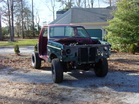 1991 Ford Bronco - A little preview. We have the fenders and core support on because fender alignment controls the cab angle off the frame -- hence, we have t…