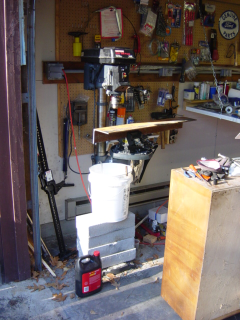 1991 Ford Bronco - Perfect example of why drill press tables swing and rotate.