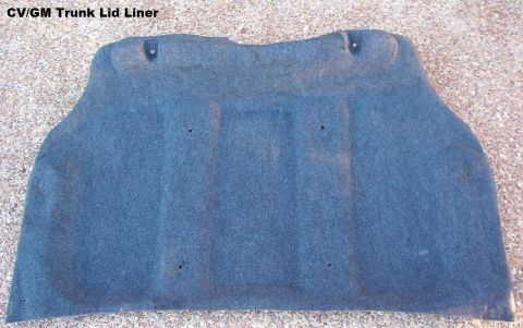 1994 Ford Crown Victoria - Trunk Lid Liner It doesn't fit my '94, but I think I took it out of a pre-'98 car. Note the tear going into the top R hole, & the patch at…