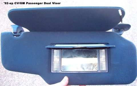 1994 Ford Crown Victoria - Blue Dual Visor Note single-terminal connector.