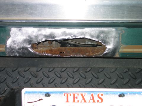 1989 Ford Bronco - Rust Spot Up Close