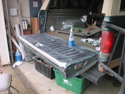 1989 Ford Bronco - Tailgate Stripped down to bare metal
