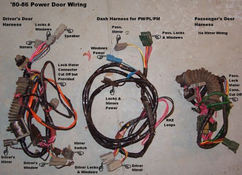 1983 Ford Bronco - SOLD Power Door Harnesses for '80-86 door panels ('87-91 similar) Non-power panels are pre-marked at the factory to be cut for power switch…