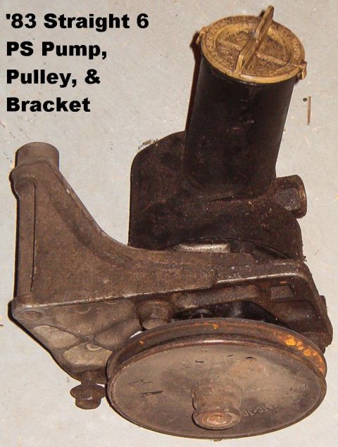 1983 Ford Bronco - Power Steering Pump (LOST???) From '83 300ci I6, including pulley & bracket. May fit others. [url=http://www.supermotors.net/registry/media…
