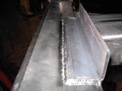 1988 Ford Bronco - The photo shows a close-up view of a metal frame with visible welds, suggesting a repair or modification.