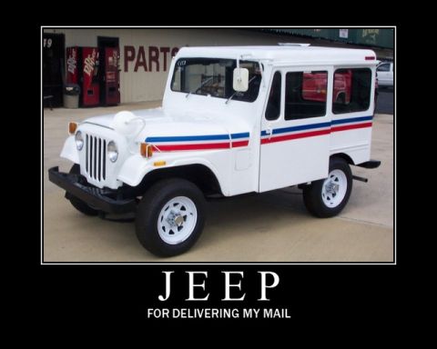 1993 Ford Bronco - This postal service Jeep van is a unique vehicle for mail delivery.