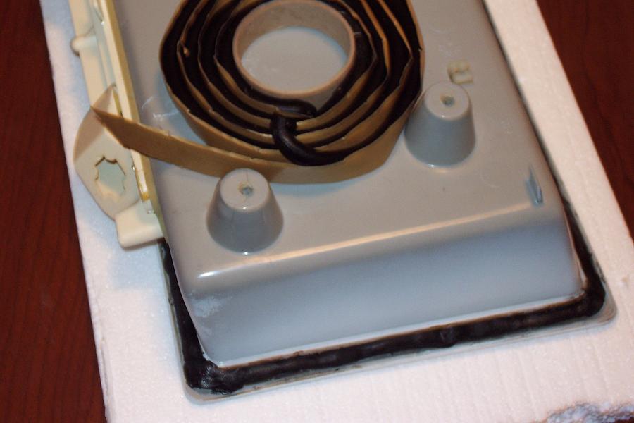 Part with sealant tape and gasket material