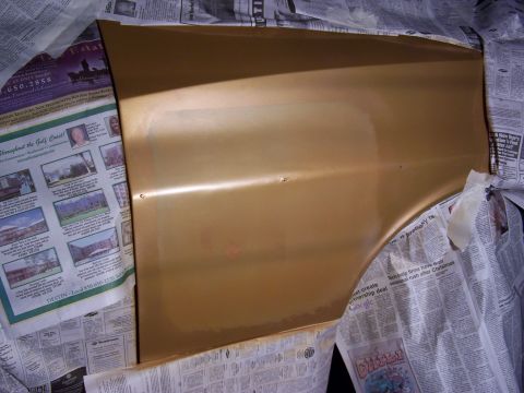 1973 Ford Ranchero - First pass of PPG Colorado Gold.