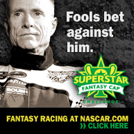 1978 Ford Mustang II - Advertisement for NASCAR Fantasy Racing, encouraging users to play at NASCAR.com.