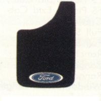1991 Ford LTD Crown Victoria - A close-up of a black Ford mud flap the iconic blue oval logo.