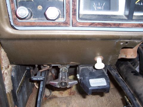 1978 Ford Bronco - Interior view of a vehicle's dashboard, showing various controls and gauges.