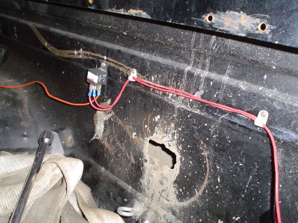 relay with the load wires attached to #'s 87 and the main power attached to #30