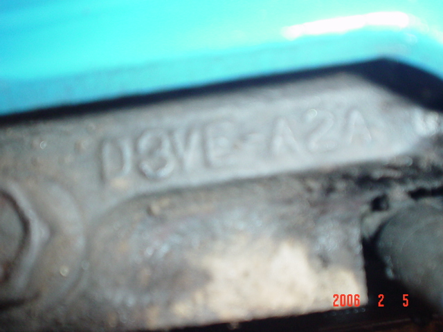 Engine casting number D3VE-A2A