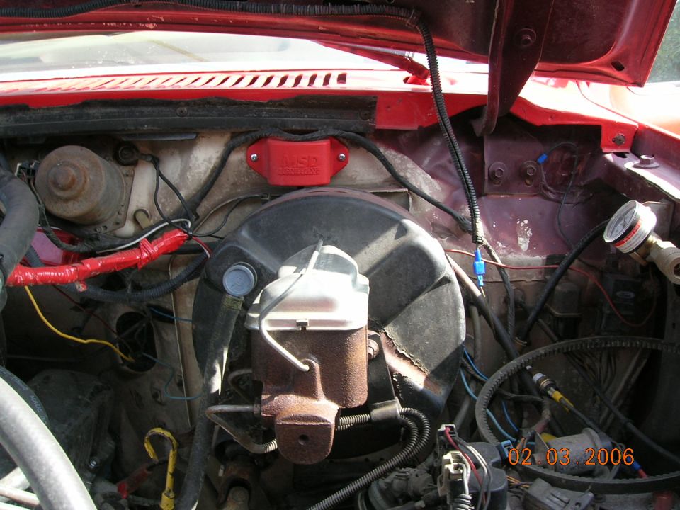 Old booster and master cylinder.
