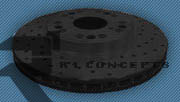 2001 Ford Excursion - Black coated Drilled Rotors