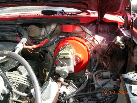 1985 Ford Bronco - new booster and m/c installed.