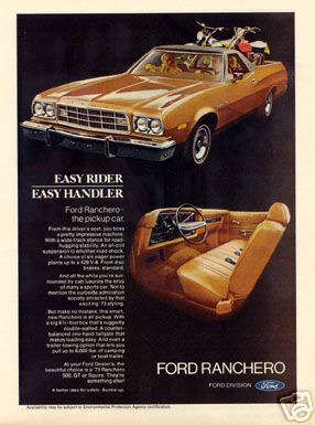 1973 Ford Ranchero - Vintage 1973 ad from Hot Rod magazine. This truck is identical to the one I own with the exception of the all ginger interior. My 73 has a…