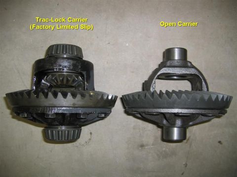 1995 Ford Bronco - Comparison of Trac-Lock and Open Carrier differential parts, showing internal gears.