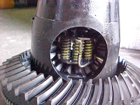 1995 Ford Bronco - This image shows the internal components of a vehicle's differential, including gears and springs.