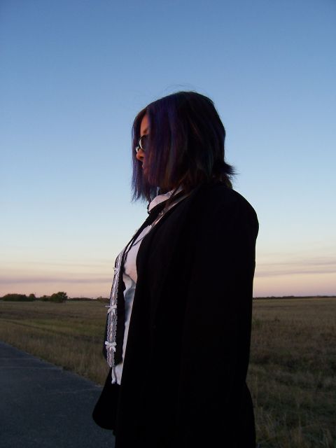 1994 Ford Probe - A person stands in a field, looking out at the horizon during a sunset.