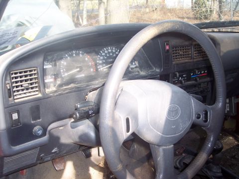1995 Toyota Tacoma - Interior view of a 1995 Toyota Tacoma, showing the dashboard and steering wheel.