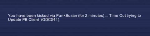 1993 Ford Bronco - A message indicates a PunkBuster timeout while trying to update the PB Client.