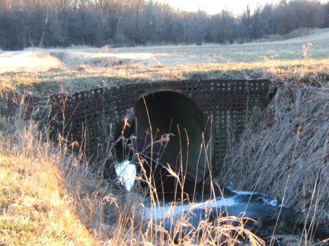 1942 Jeep CJ5 - culvert. look like metal runway strips????