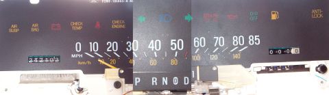 1994 Ford Crown Victoria - 92 GM Cluster Face Interesting to note that a cluster that would never have an electronically controlled transmission has an unused O/D OFF…