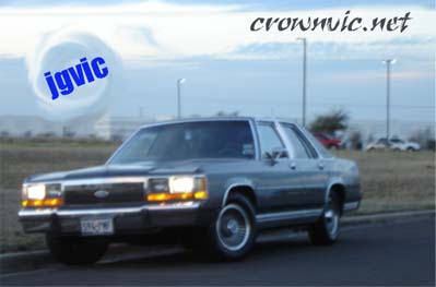 1988 Ford LTD Crown Victoria - This 1988 Ford Crown Victoria LTD is seen from a three-quarter front view.