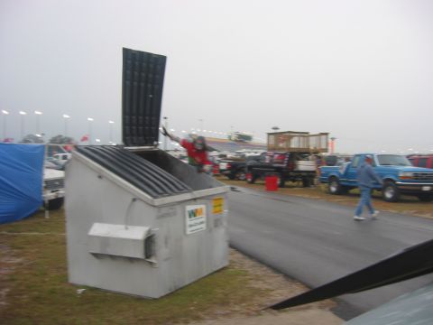 1989 Ford Bronco - Redneck in 10 year old Jeff Gordon gear dumpster diving