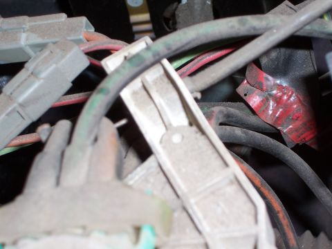 1978 Ford Bronco - Close-up view of electrical wiring and connectors, likely from under the dashboard.