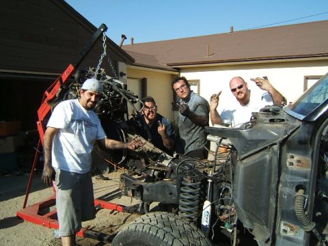 1988 Ford Bronco - Spectre, V8only, Frogmann and Pirates after successfully removing tranny/engine.