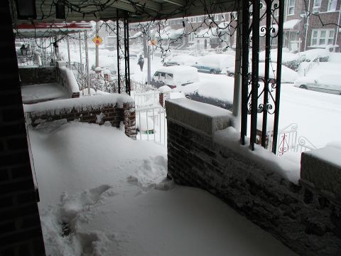1992 Ford Taurus - The normally clean and unsnowed in porch