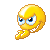 1968 Ford Mustang - A yellow smiley face icon with an angry expression is depicted against a black backdrop.