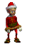1968 Ford Mustang - A festive elf character is depicted in a holiday-themed costume, set against a dark, nondescript background.