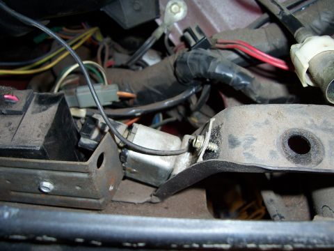 1978 Ford Bronco - Close-up view of a vehicle's interior wiring harness and electrical components.