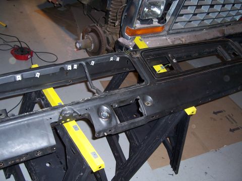1978 Ford Bronco - Dashboard assembly removed from a 1978 Ford Bronco for service.