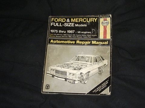 1991 Ford LTD Crown Victoria - This Haynes Automotive Repair Manual covers 1975-1987 Ford and Mercury full-size models.