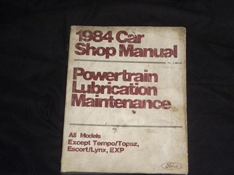 1991 Ford LTD Crown Victoria - This 1984 car shop manual covers powertrain, lubrication, and maintenance for various Ford models.